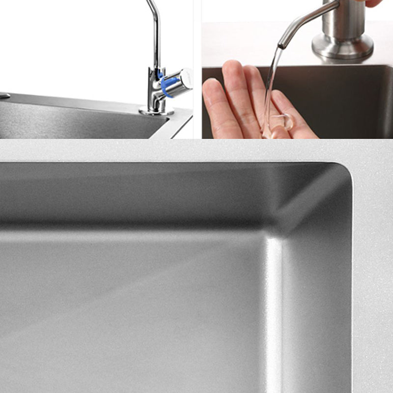 Soundproof Drop-In Kitchen Sink Diversion Design Kitchen Sink with Faucet