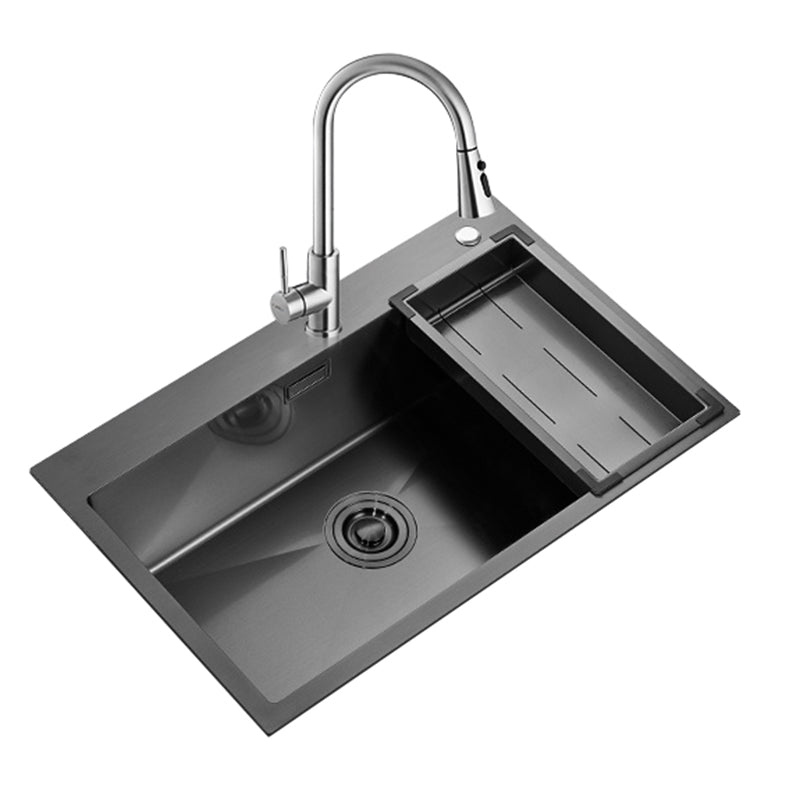 Soundproof Kitchen Sink Overflow Hole Design Drop-In Kitchen Sink with Faucet