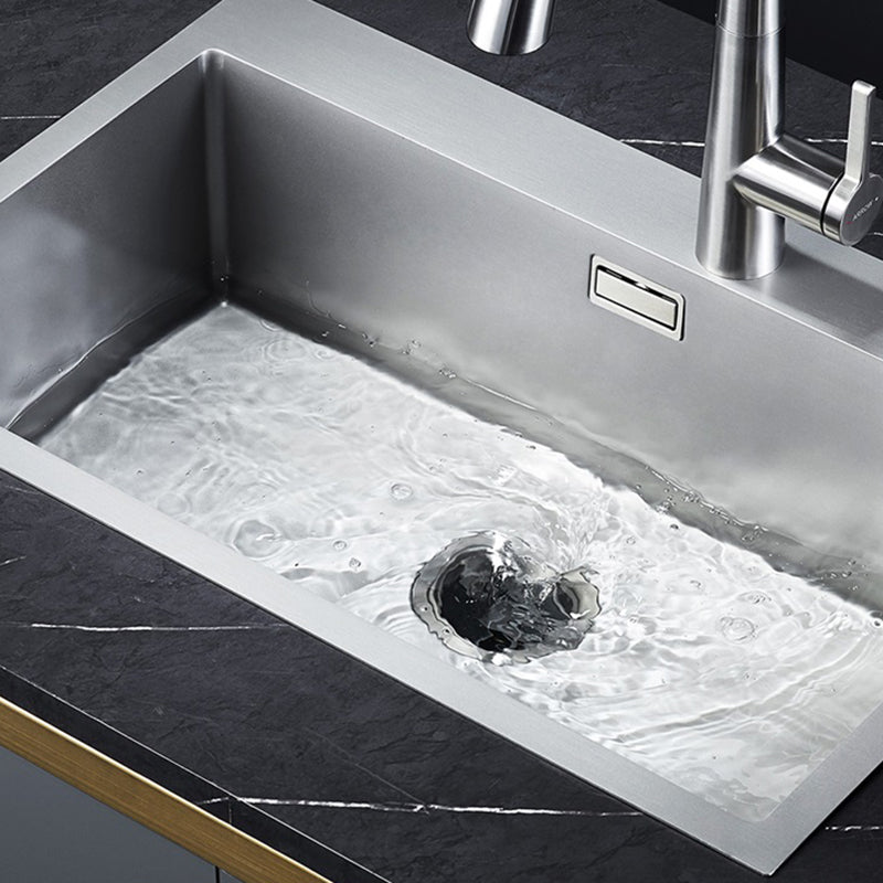 Soundproof Kitchen Sink Overflow Hole Design Drop-In Kitchen Sink with Faucet