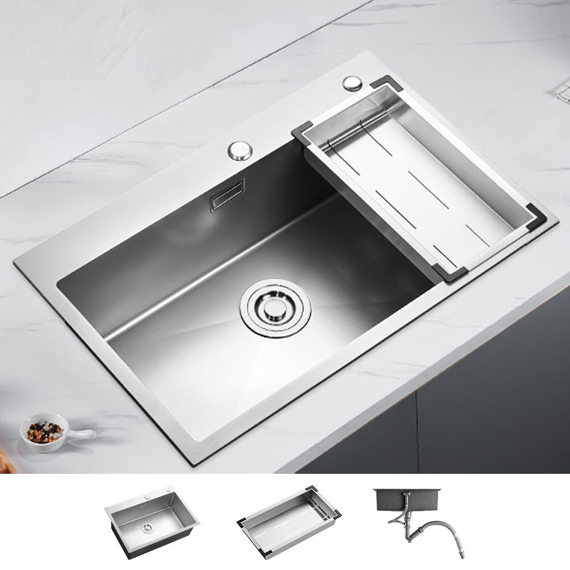 Soundproof Kitchen Sink Overflow Hole Design Drop-In Kitchen Sink with Faucet