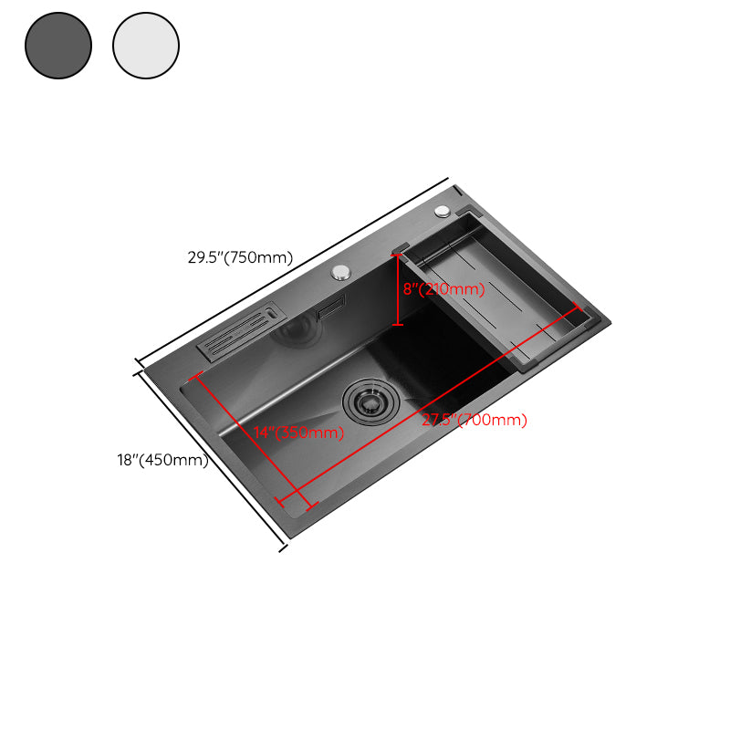 Soundproof Kitchen Sink Overflow Hole Design Drop-In Kitchen Sink with Faucet