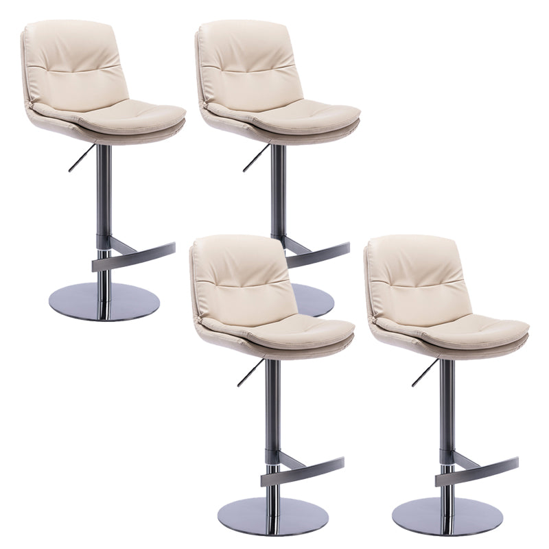 Adjustable Bar Stool Leather Backrest Bar Stools for Dining Room