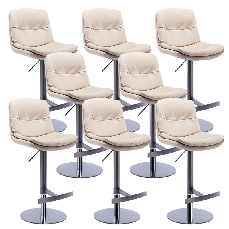 Adjustable Bar Stool Leather Backrest Bar Stools for Dining Room
