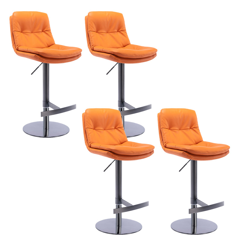 Adjustable Bar Stool Leather Backrest Bar Stools for Dining Room
