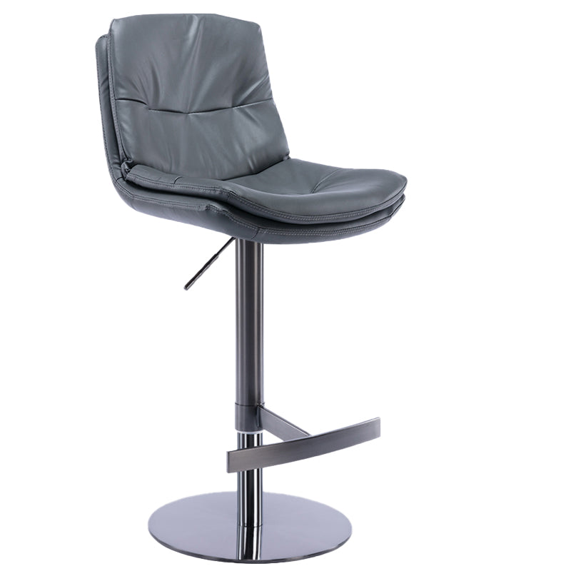 Adjustable Bar Stool Leather Backrest Bar Stools for Dining Room