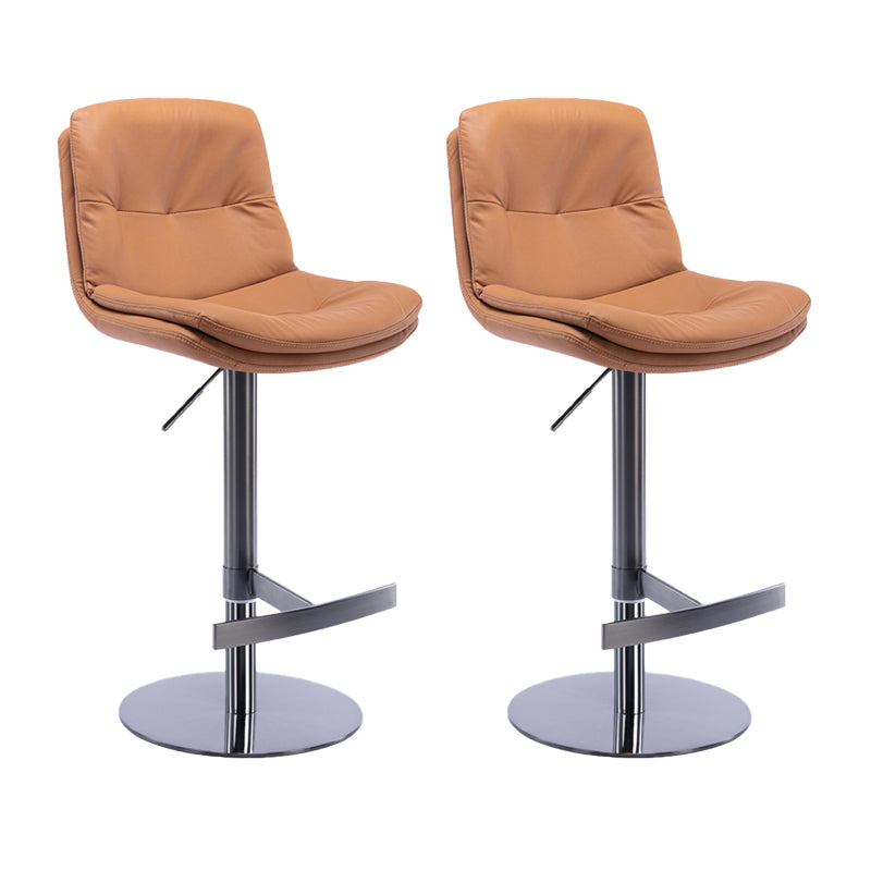 Adjustable Bar Stool Leather Backrest Bar Stools for Dining Room