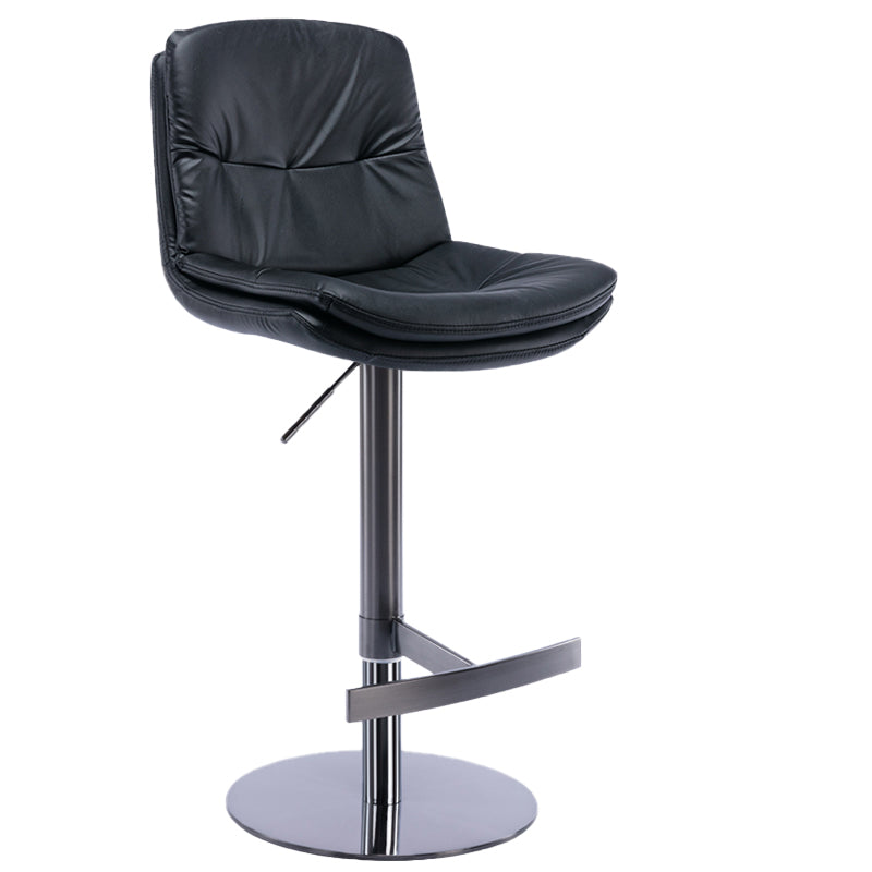 Adjustable Bar Stool Leather Backrest Bar Stools for Dining Room