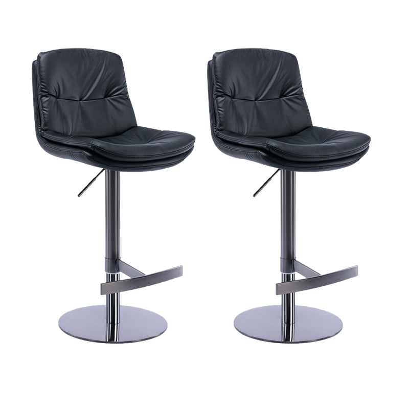 Adjustable Bar Stool Leather Backrest Bar Stools for Dining Room