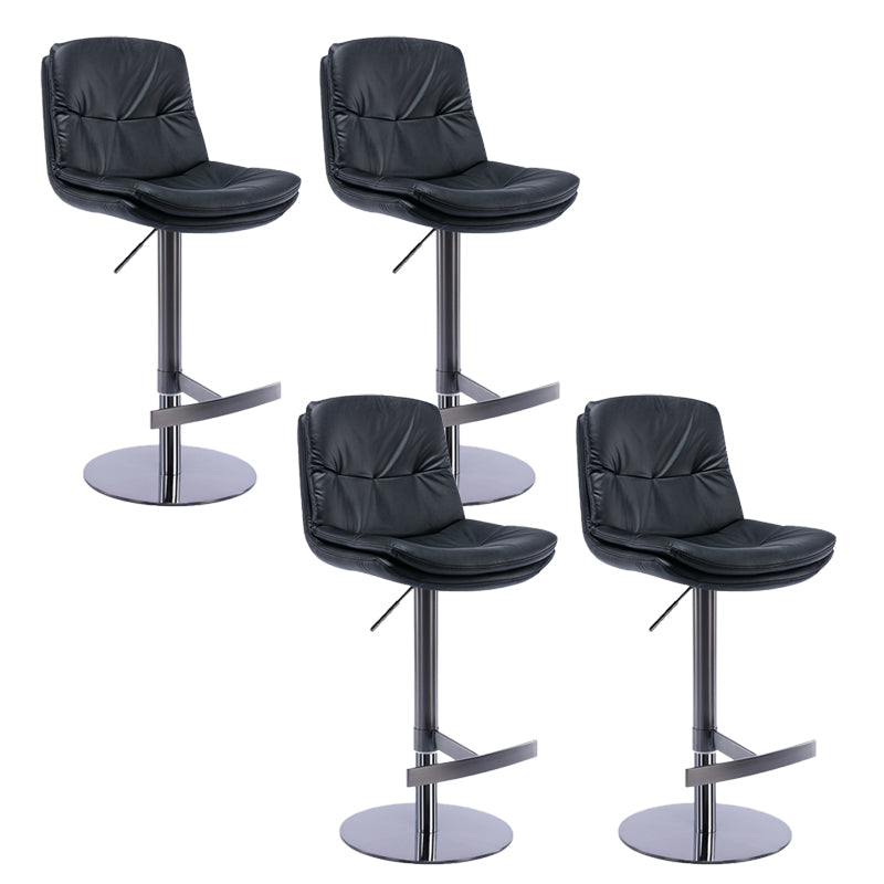Adjustable Bar Stool Leather Backrest Bar Stools for Dining Room