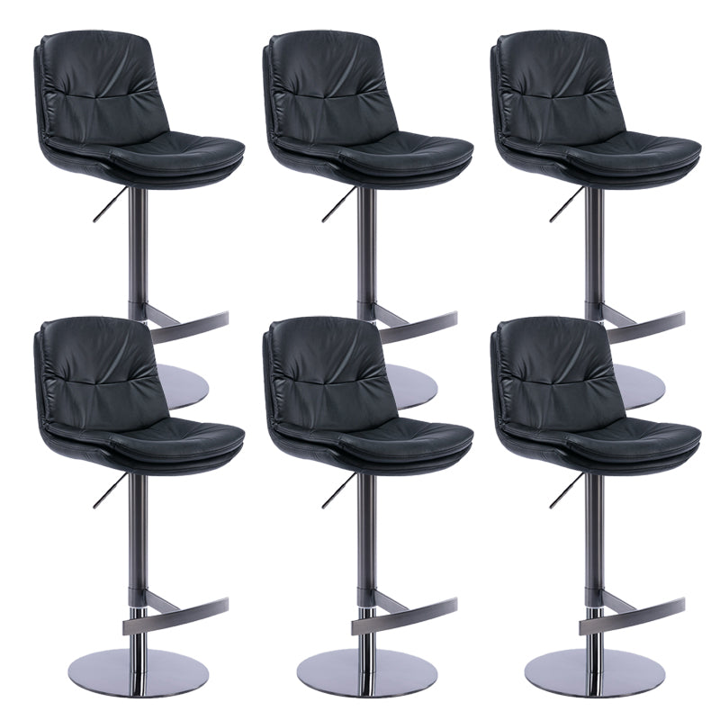 Adjustable Bar Stool Leather Backrest Bar Stools for Dining Room