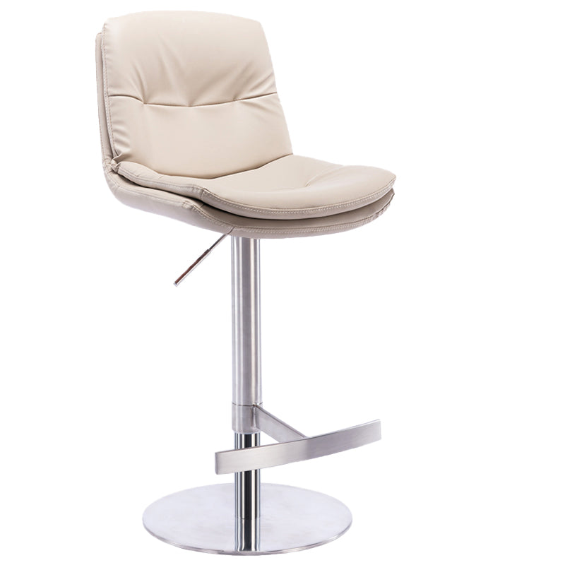 Adjustable Bar Stool Leather Backrest Bar Stools for Dining Room