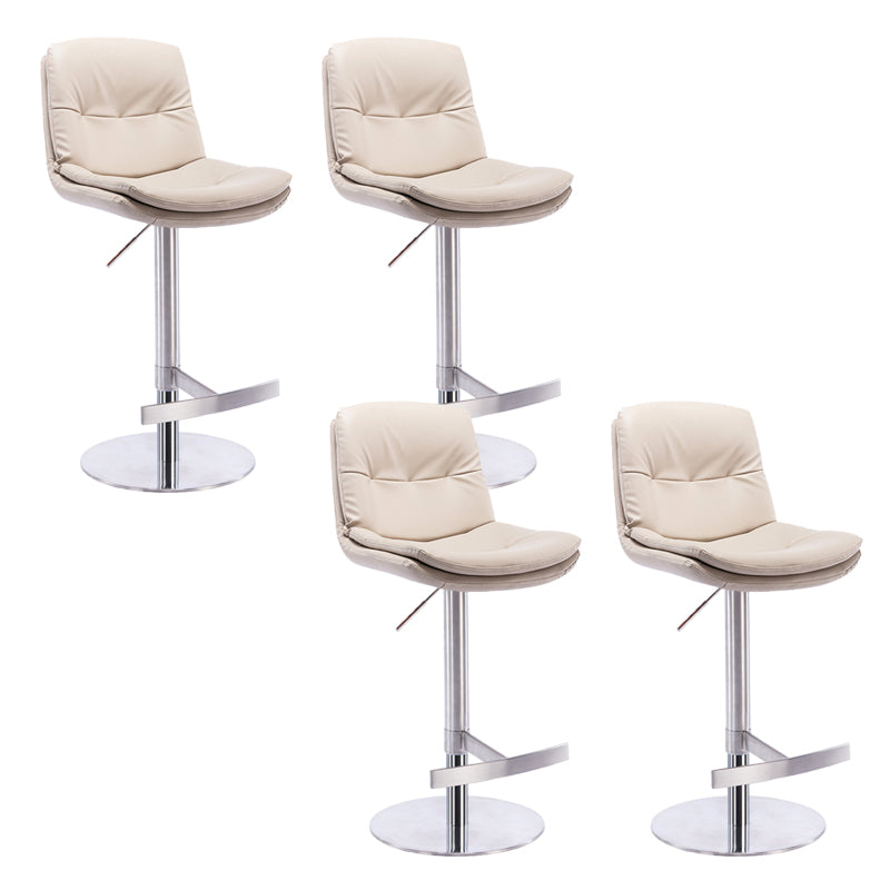 Adjustable Bar Stool Leather Backrest Bar Stools for Dining Room