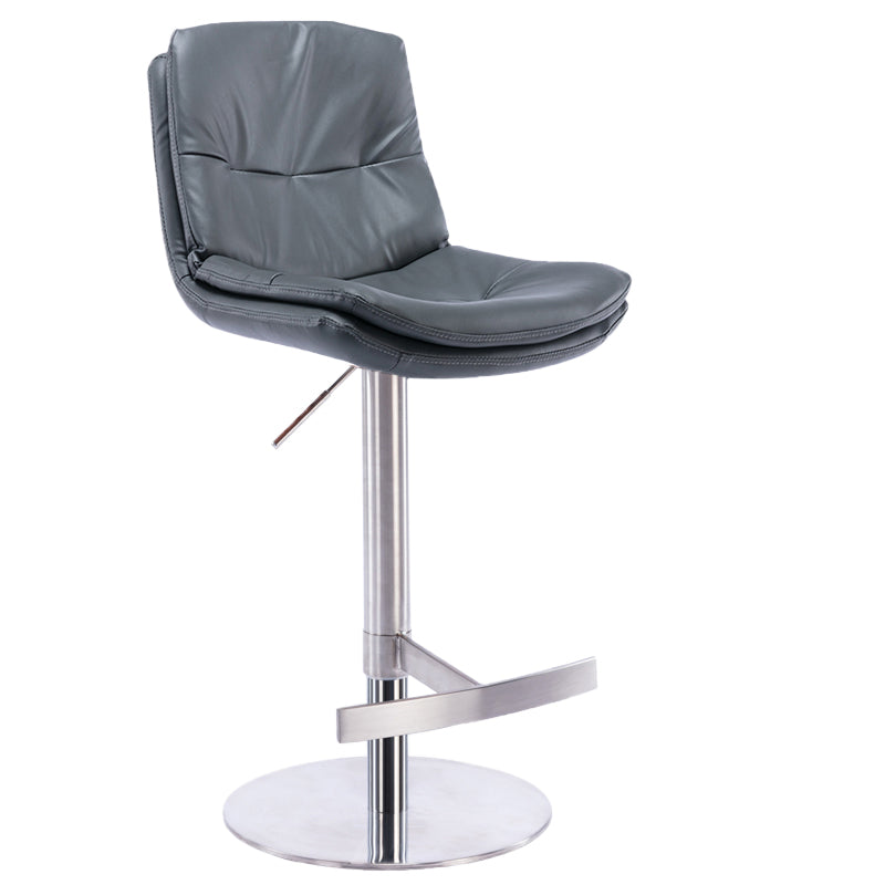 Adjustable Bar Stool Leather Backrest Bar Stools for Dining Room