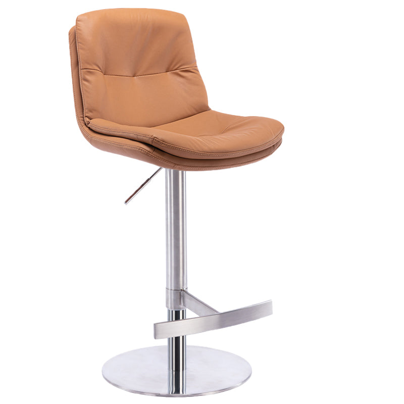 Adjustable Bar Stool Leather Backrest Bar Stools for Dining Room