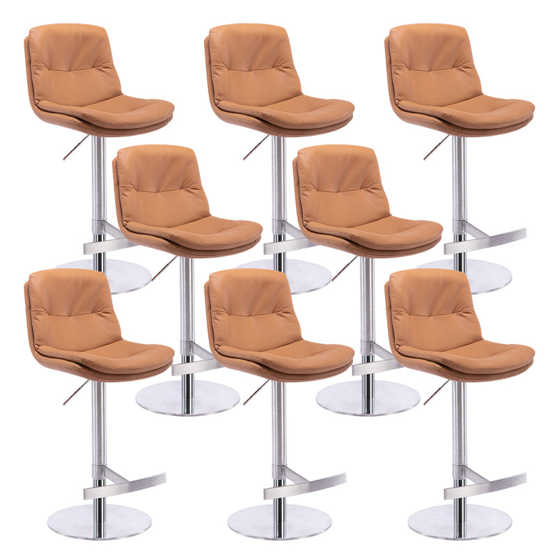 Adjustable Bar Stool Leather Backrest Bar Stools for Dining Room