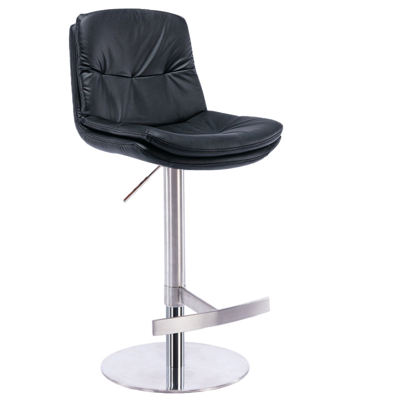 Adjustable Bar Stool Leather Backrest Bar Stools for Dining Room