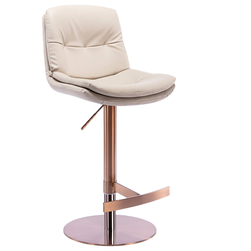 Adjustable Bar Stool Leather Backrest Bar Stools for Dining Room
