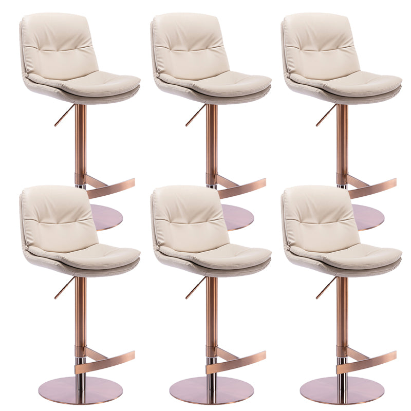 Adjustable Bar Stool Leather Backrest Bar Stools for Dining Room