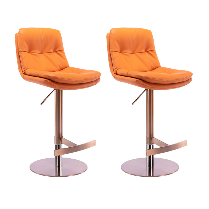 Adjustable Bar Stool Leather Backrest Bar Stools for Dining Room