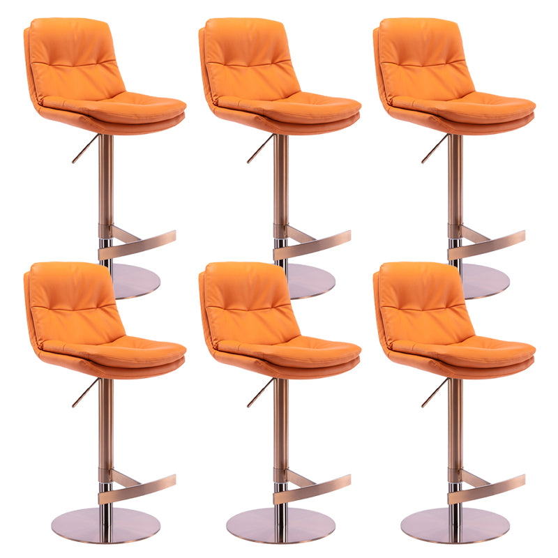Adjustable Bar Stool Leather Backrest Bar Stools for Dining Room