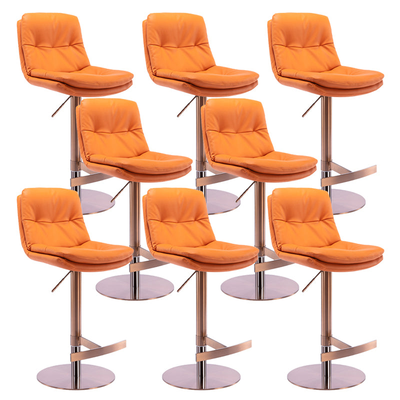 Adjustable Bar Stool Leather Backrest Bar Stools for Dining Room