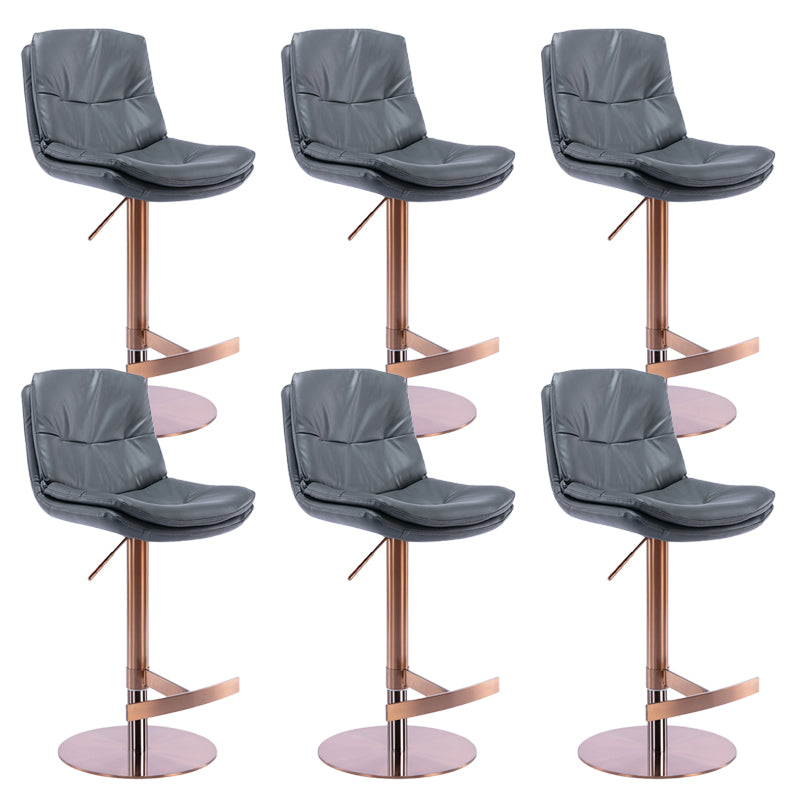 Adjustable Bar Stool Leather Backrest Bar Stools for Dining Room
