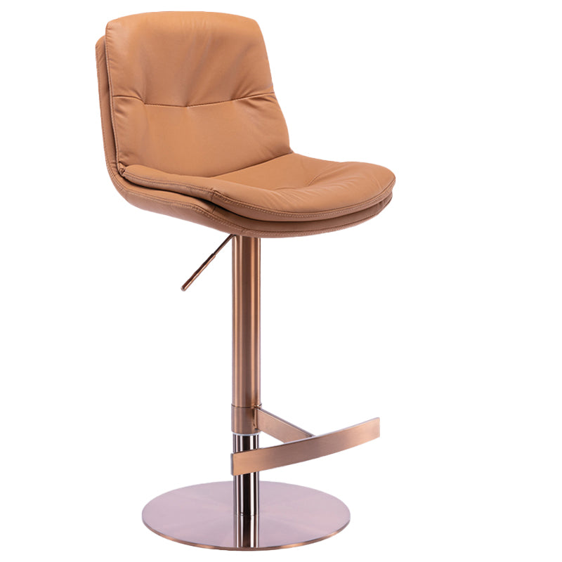 Adjustable Bar Stool Leather Backrest Bar Stools for Dining Room