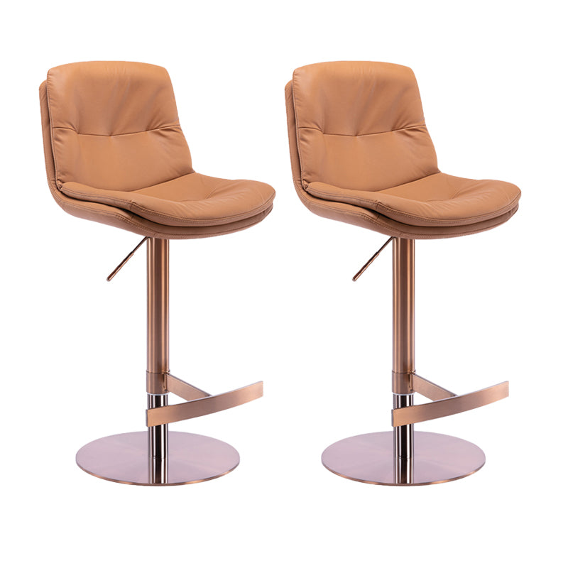 Adjustable Bar Stool Leather Backrest Bar Stools for Dining Room