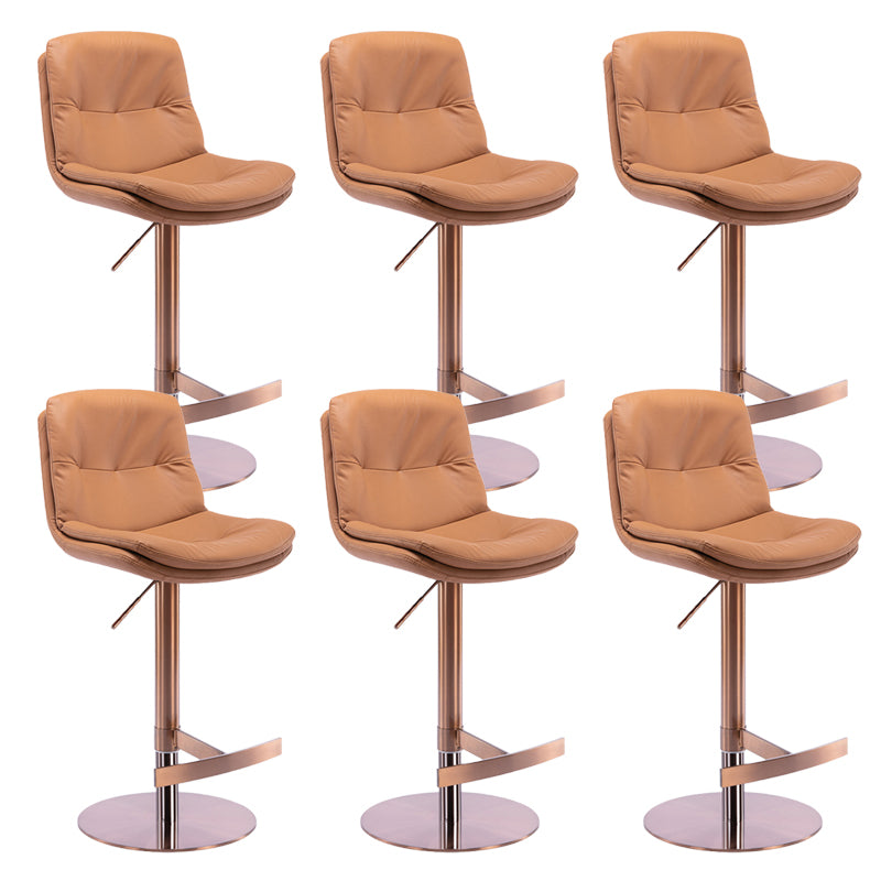 Adjustable Bar Stool Leather Backrest Bar Stools for Dining Room