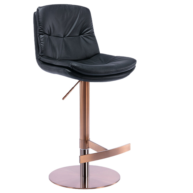 Adjustable Bar Stool Leather Backrest Bar Stools for Dining Room