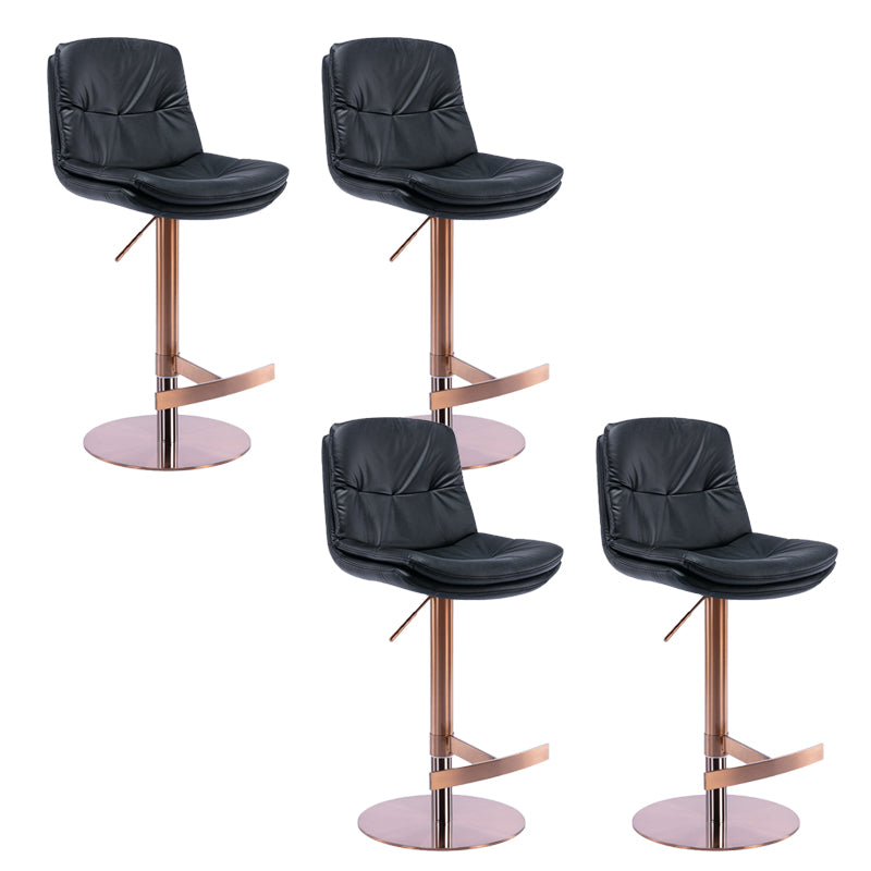 Adjustable Bar Stool Leather Backrest Bar Stools for Dining Room