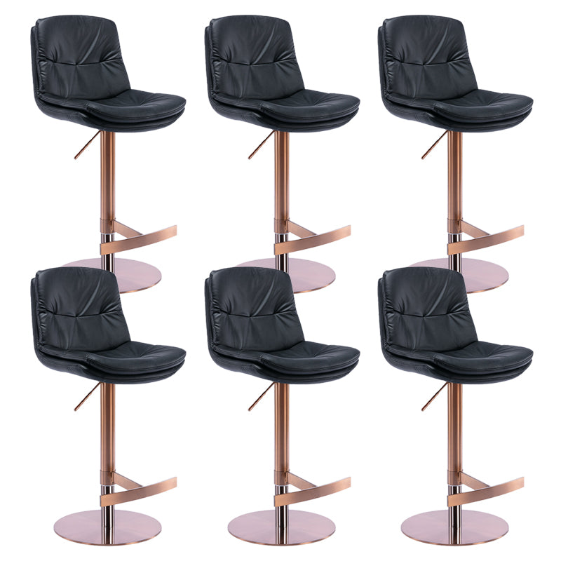 Adjustable Bar Stool Leather Backrest Bar Stools for Dining Room