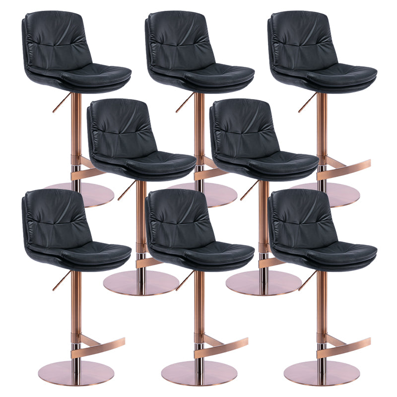 Adjustable Bar Stool Leather Backrest Bar Stools for Dining Room