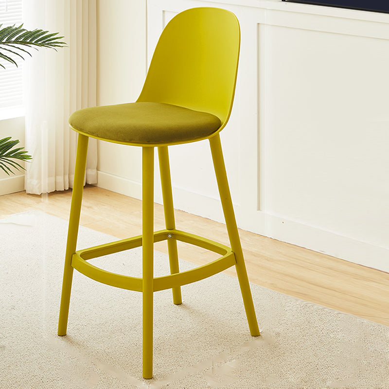 Modern Style Bar Stool Backrest Plastic Bar Stools for Dining Room