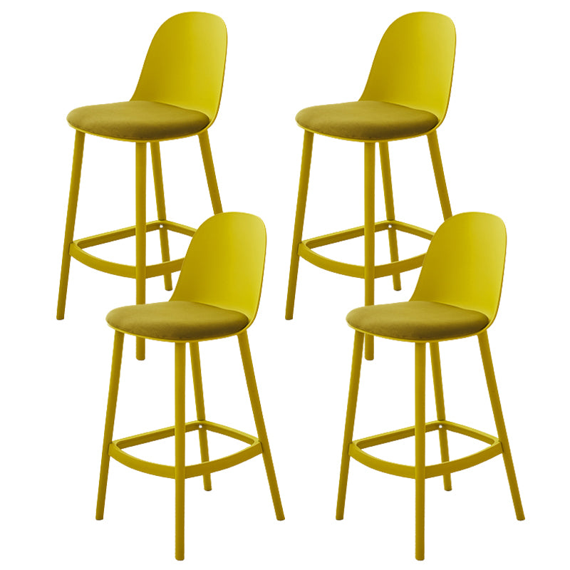 Modern Style Bar Stool Backrest Plastic Bar Stools for Dining Room