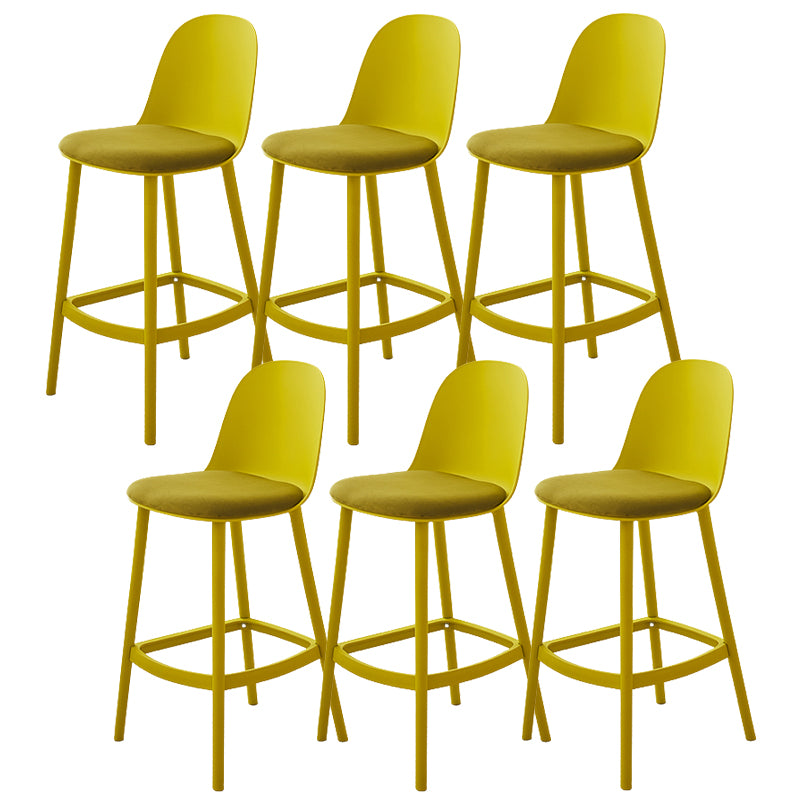 Modern Style Bar Stool Backrest Plastic Bar Stools for Dining Room