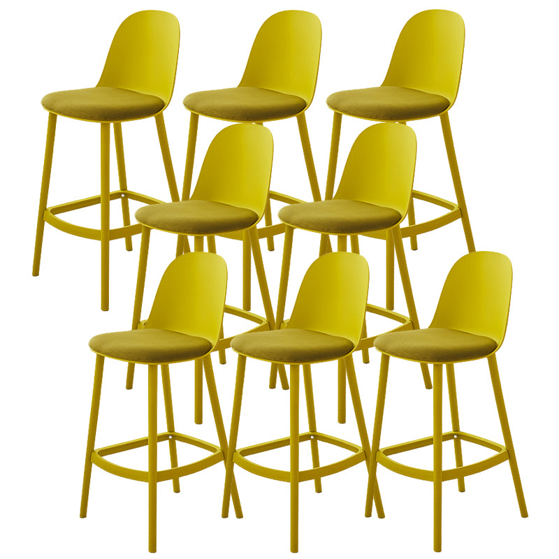 Modern Style Bar Stool Backrest Plastic Bar Stools for Dining Room