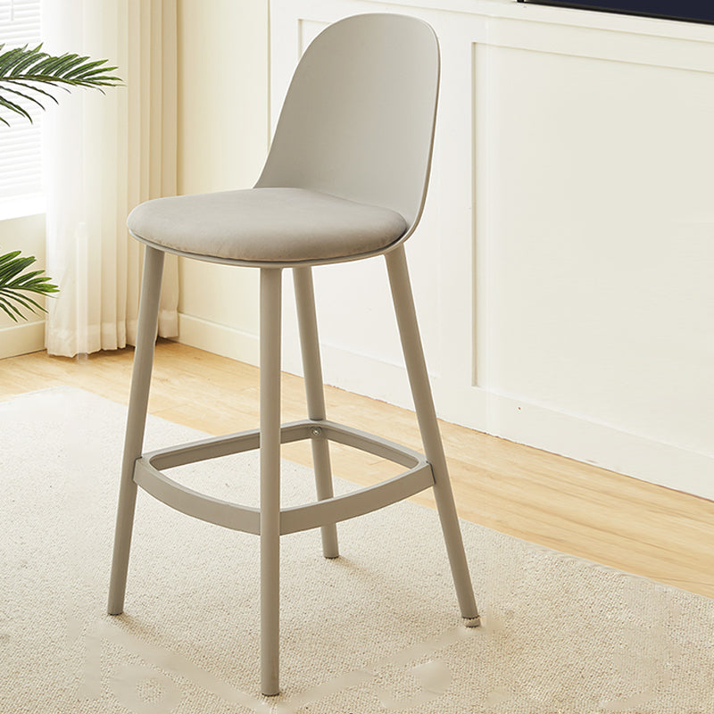 Modern Style Bar Stool Backrest Plastic Bar Stools for Dining Room