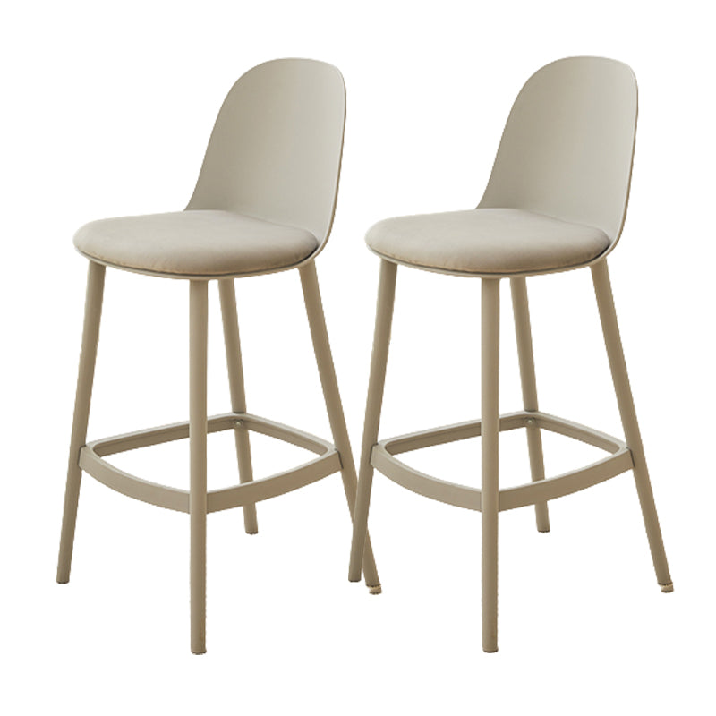 Modern Style Bar Stool Backrest Plastic Bar Stools for Dining Room