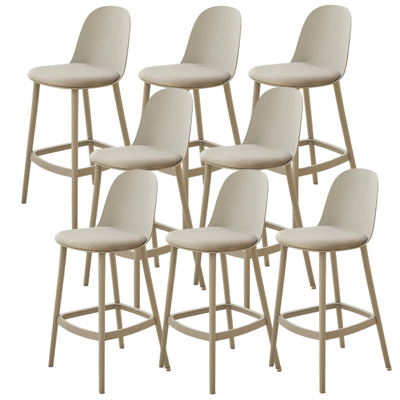 Modern Style Bar Stool Backrest Plastic Bar Stools for Dining Room