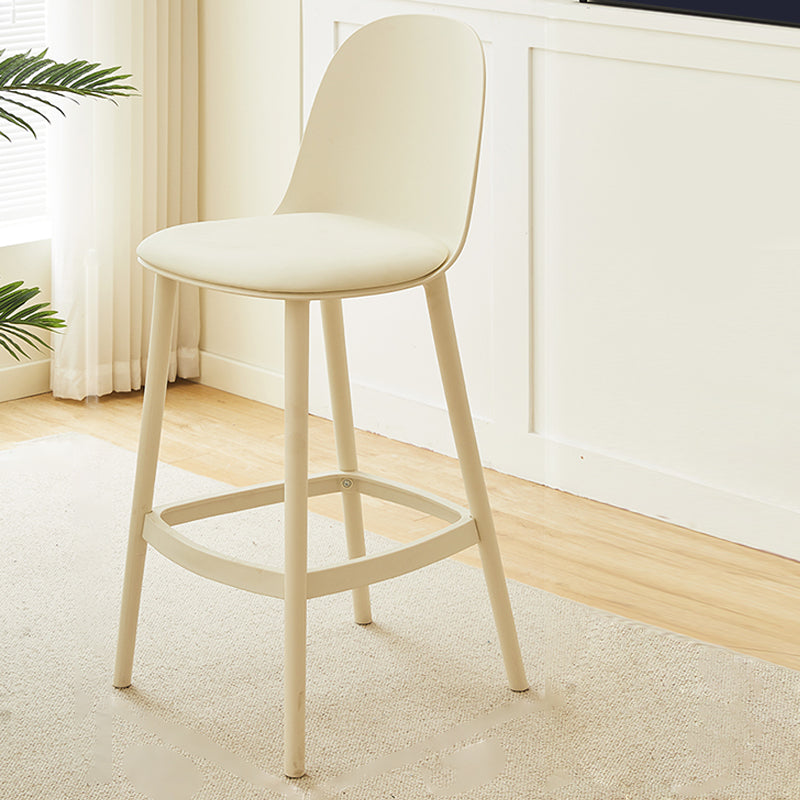 Modern Style Bar Stool Backrest Plastic Bar Stools for Dining Room