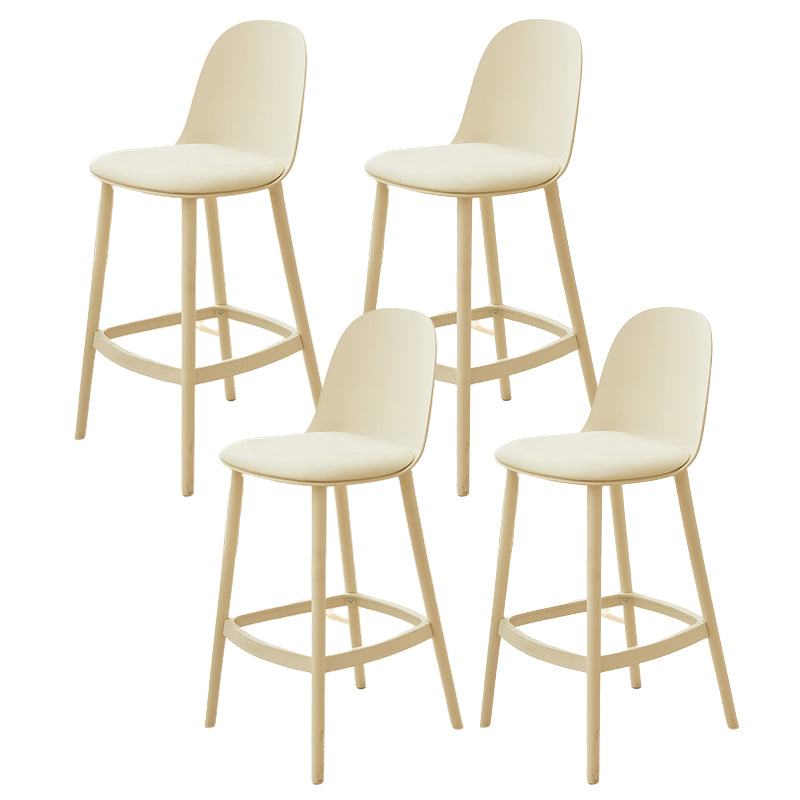 Modern Style Bar Stool Backrest Plastic Bar Stools for Dining Room