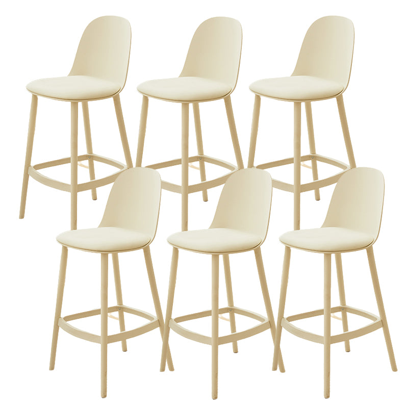Modern Style Bar Stool Backrest Plastic Bar Stools for Dining Room