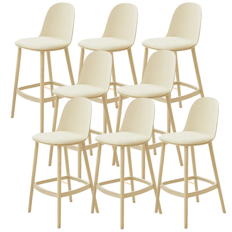 Modern Style Bar Stool Backrest Plastic Bar Stools for Dining Room
