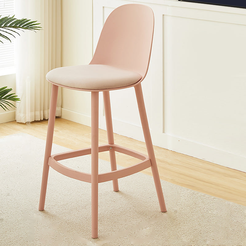 Modern Style Bar Stool Backrest Plastic Bar Stools for Dining Room