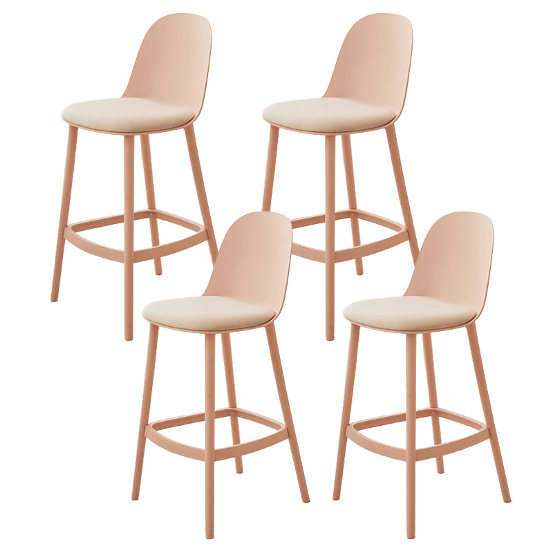 Modern Style Bar Stool Backrest Plastic Bar Stools for Dining Room