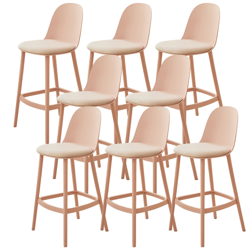 Modern Style Bar Stool Backrest Plastic Bar Stools for Dining Room