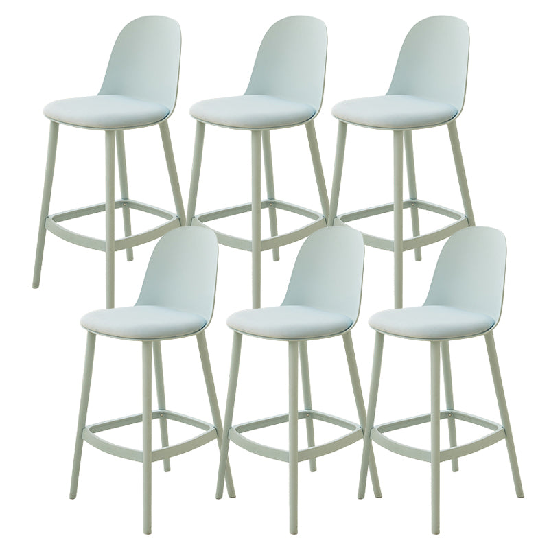 Modern Style Bar Stool Backrest Plastic Bar Stools for Dining Room