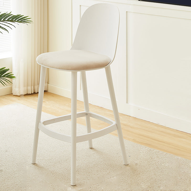 Modern Style Bar Stool Backrest Plastic Bar Stools for Dining Room