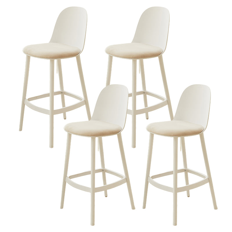 Modern Style Bar Stool Backrest Plastic Bar Stools for Dining Room